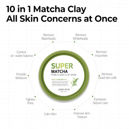 SOMEBYMI Super Matcha Pore Clean Clay Mask-Mascarilla facial para poros 100ml