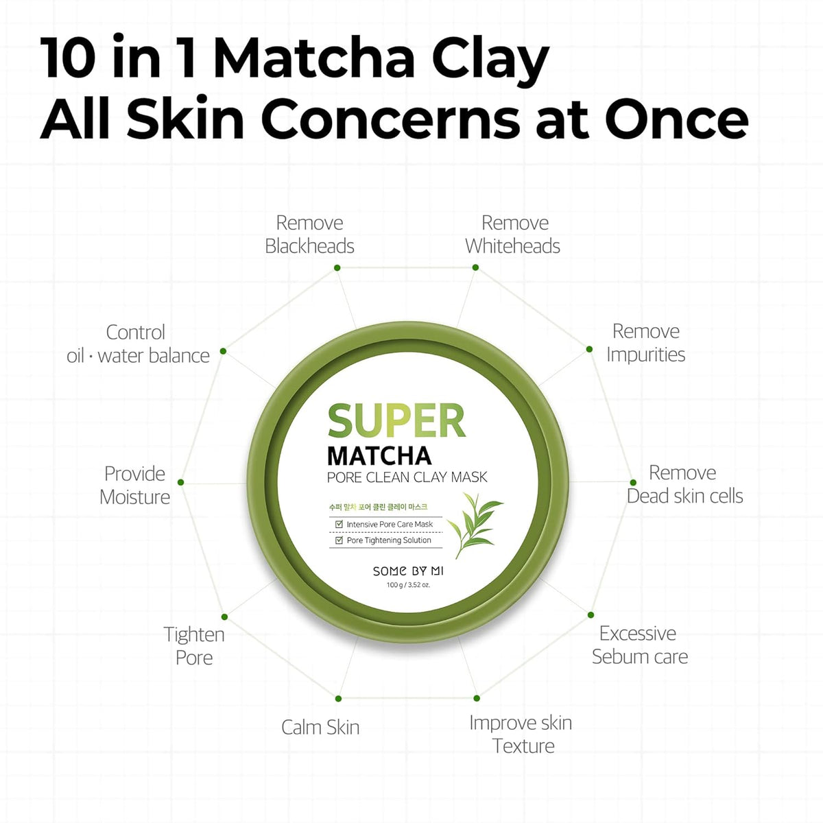 SOMEBYMI Super Matcha Pore Clean Clay Mask-Mascarilla facial para poros 100ml