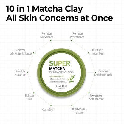 SOMEBYMISuper Matcha Pore Clean Clay Mask-Mascarilla facial para poros 100ml