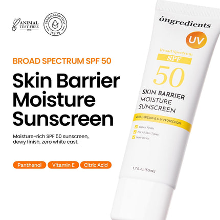 Ongredients Skin Barrier Moisture Sun Cream SPF50+ PA++++ 50ml