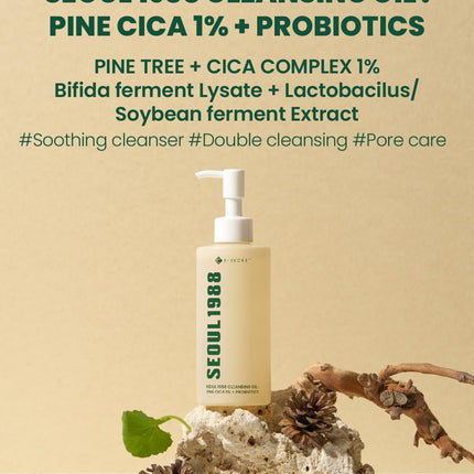 K-Secret Seoul 1988 Aceite Limpiador – Pine Cica 1% + Probióticos 150 ml