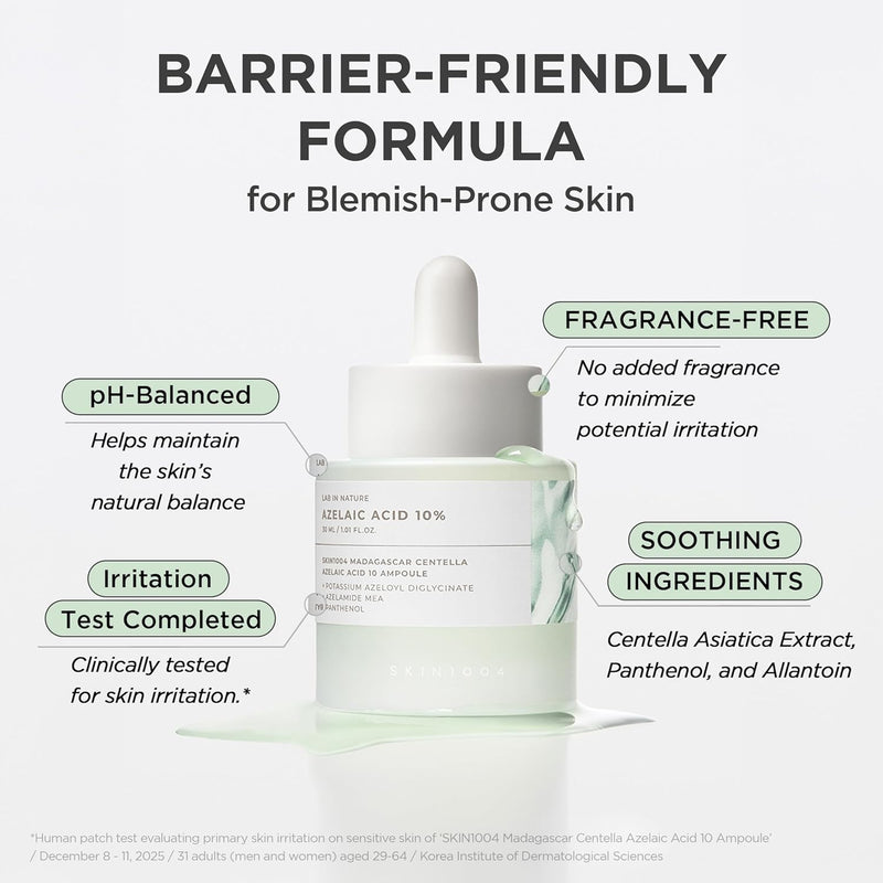 SKIN1004 Madagascar Centella Ampoule – Ácido Azelaico 10% 30 ml