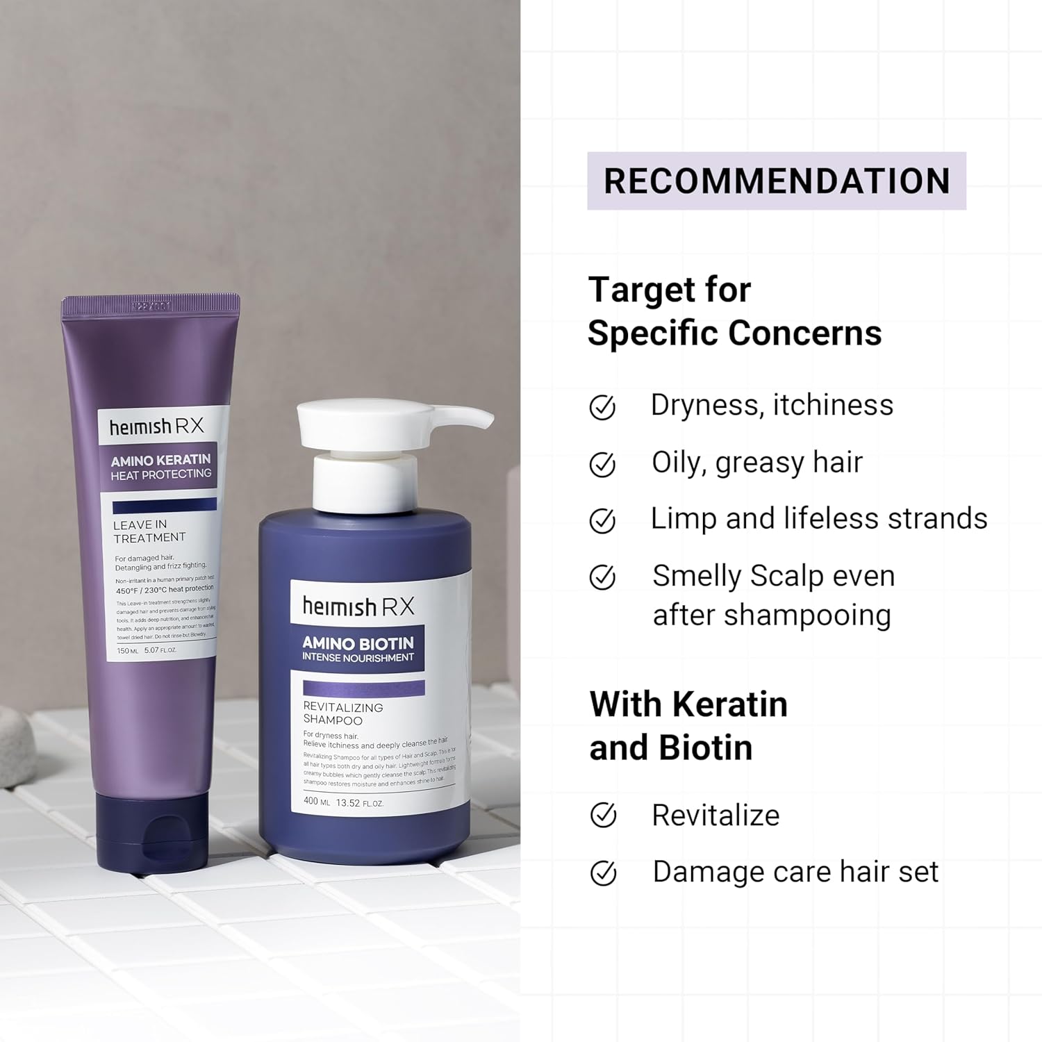 Heimish RX Amino Biotin Shampoo Revitalizante 400ml