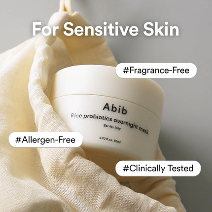 ABIB Rice probiotics overnight mask Barrier jelly 80ml
