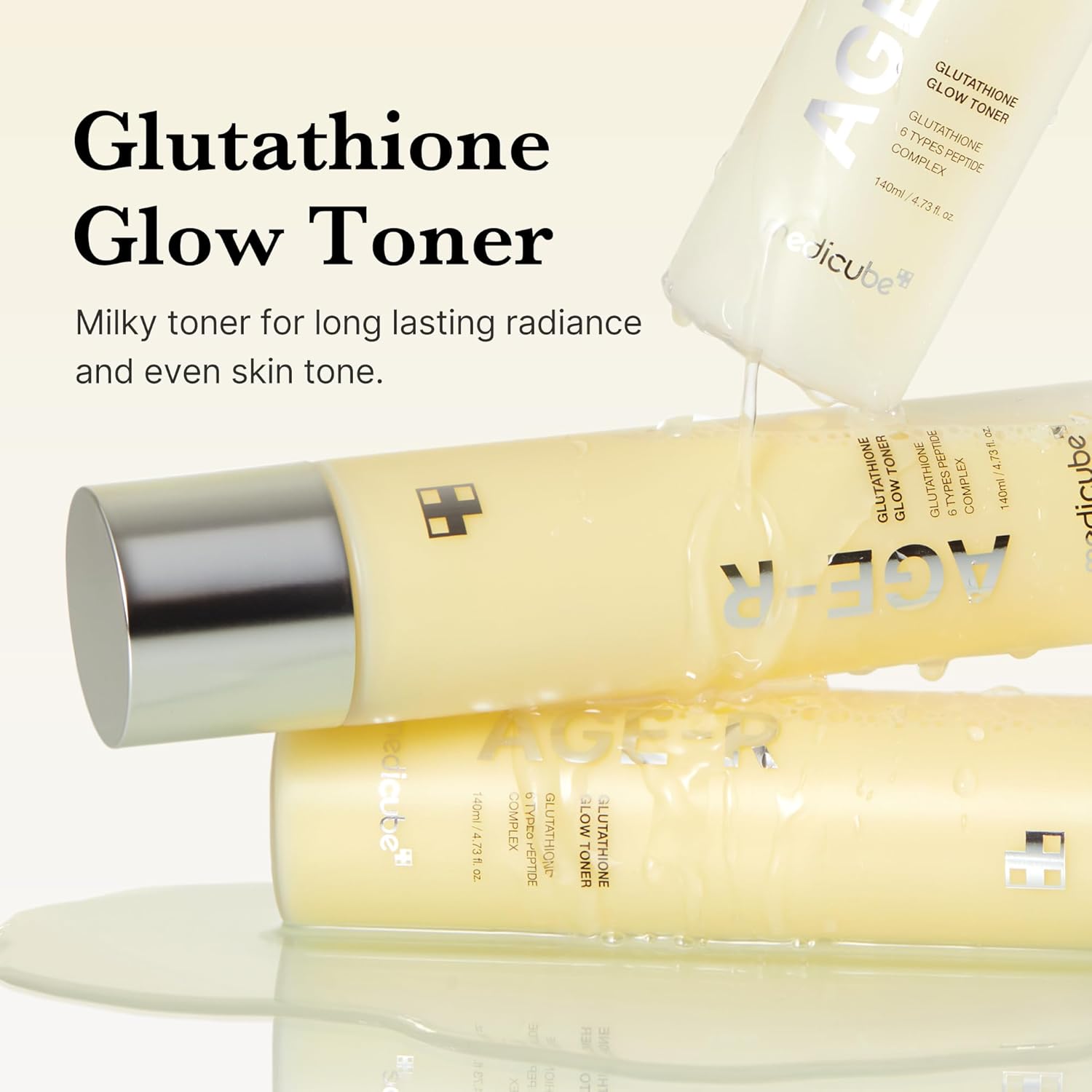 Medicube AGE-R Glutathione Glow Toner – Tónico lechoso para una piel radiante y uniforme