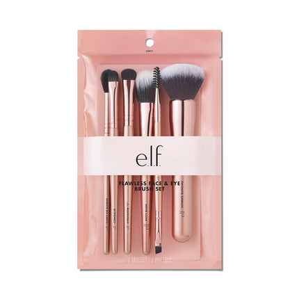 ELF Kit facial impecable, colección de pinceles de 6 piezas, pinceles para cara, ojos y cejas