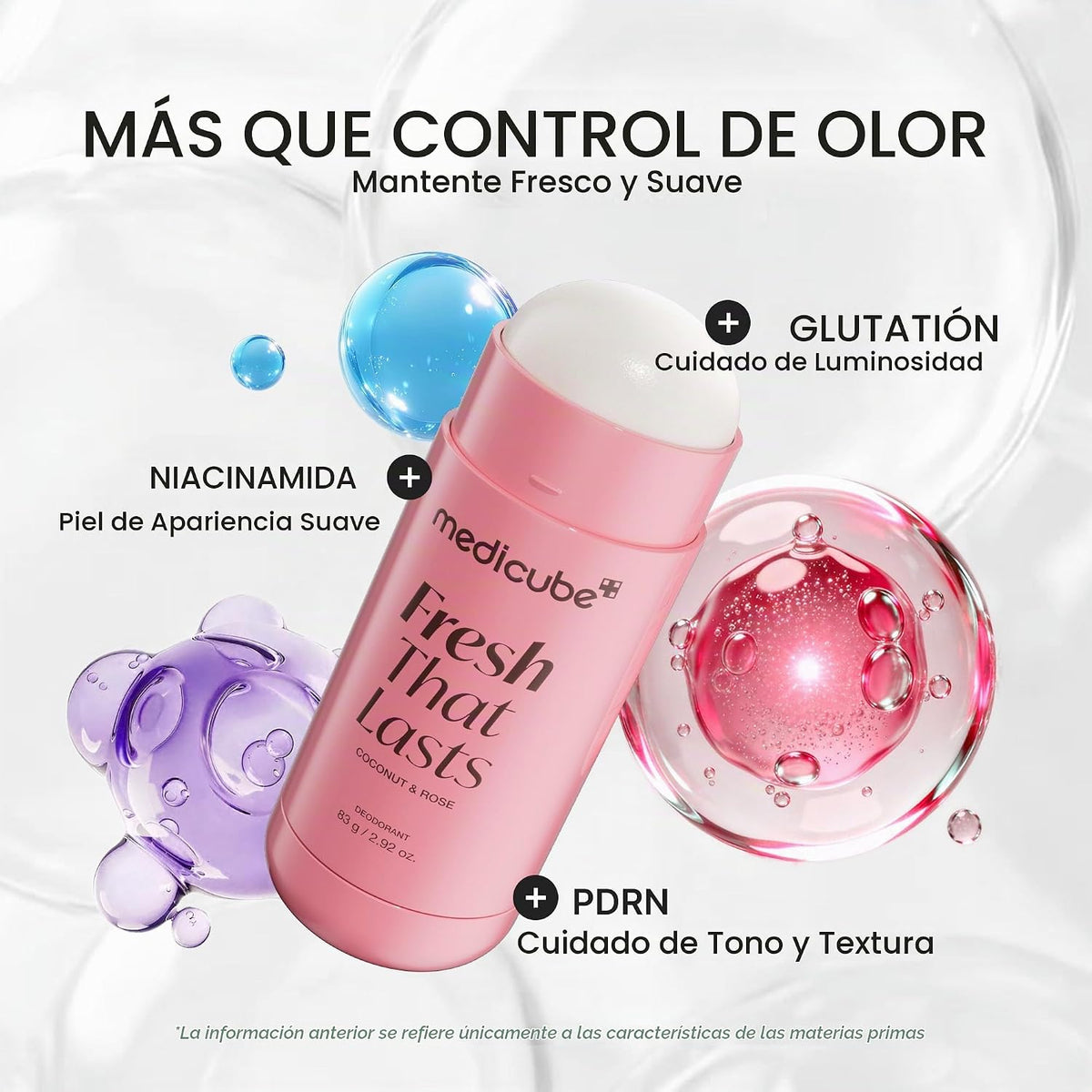 Medicube PDRN Deodorant Rose Musk – Desodorante con PDRN 83g