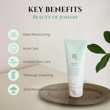 Beauty of Joseon Green Plum Refreshing limpiador profundo de poros, lavado facial para acné, removedor de puntos negros