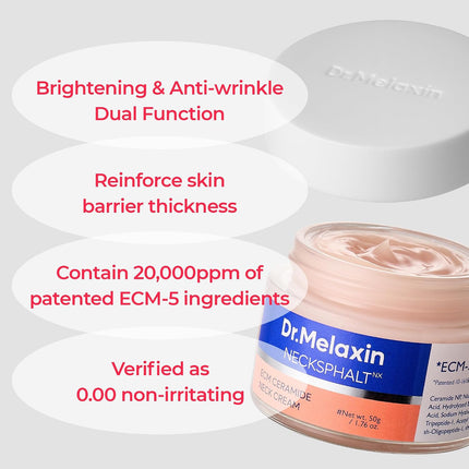 Dr. Melaxin Nexcksphalt ECM Ceramide Neck Cream – Reafirmante para Cuello y Escote 50 g