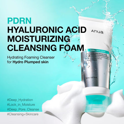 Anua PDRN Hyaluronic Acid Moisturizing Cleansing Foam – Espuma Limpiadora Hidratante 150ml
