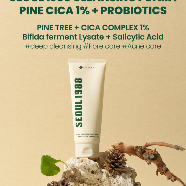 KSECRET Espuma limpiadora: Pino Cica 1% + Probióticos 150ml