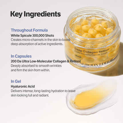Sungboon Editor Deep Collagen Retinol Power Boosting Capsule Cream 50ml