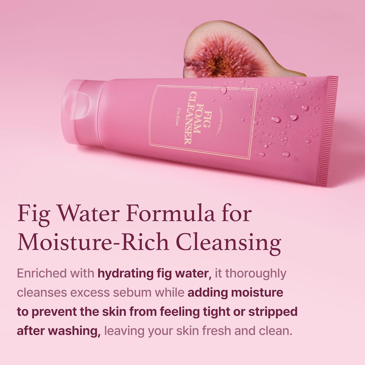 I'm from Limpiador de espuma de higo, lavado facial coreano diario suave para piel grasa, sensible, control de sebo