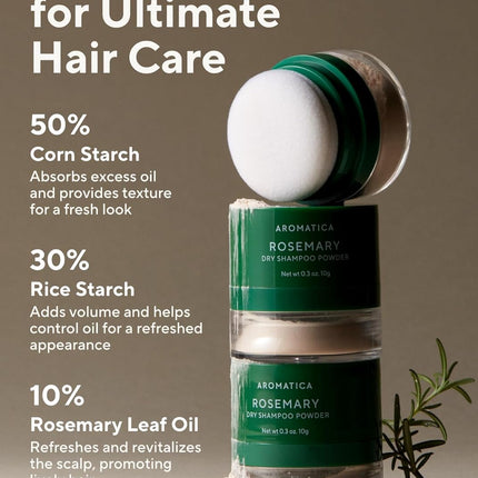 Aromatica Rosemary Dry Shampoo Powder -Shampoo en seco 10g