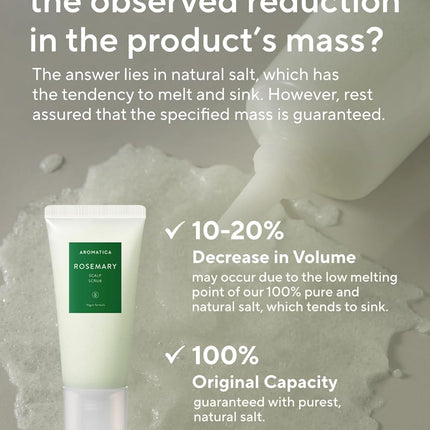 Aromatica Exfoliante de cuero cabelludo de romero 165g