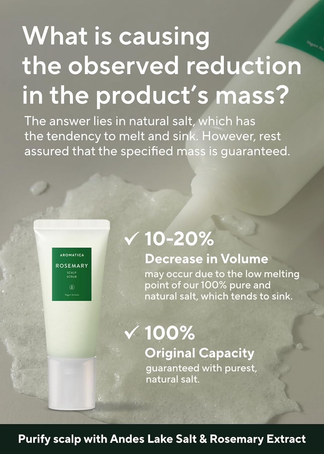 Aromatica Exfoliante de cuero cabelludo de romero 165g