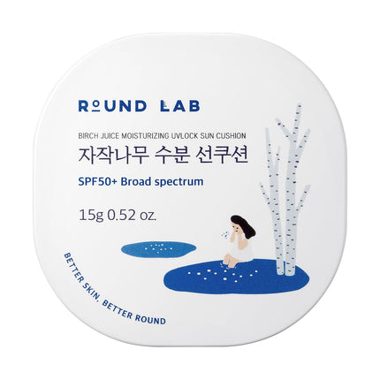 Round Lab Cushion solar hidratante con bloqueo UV SPF50+ de amplio espectro 15g