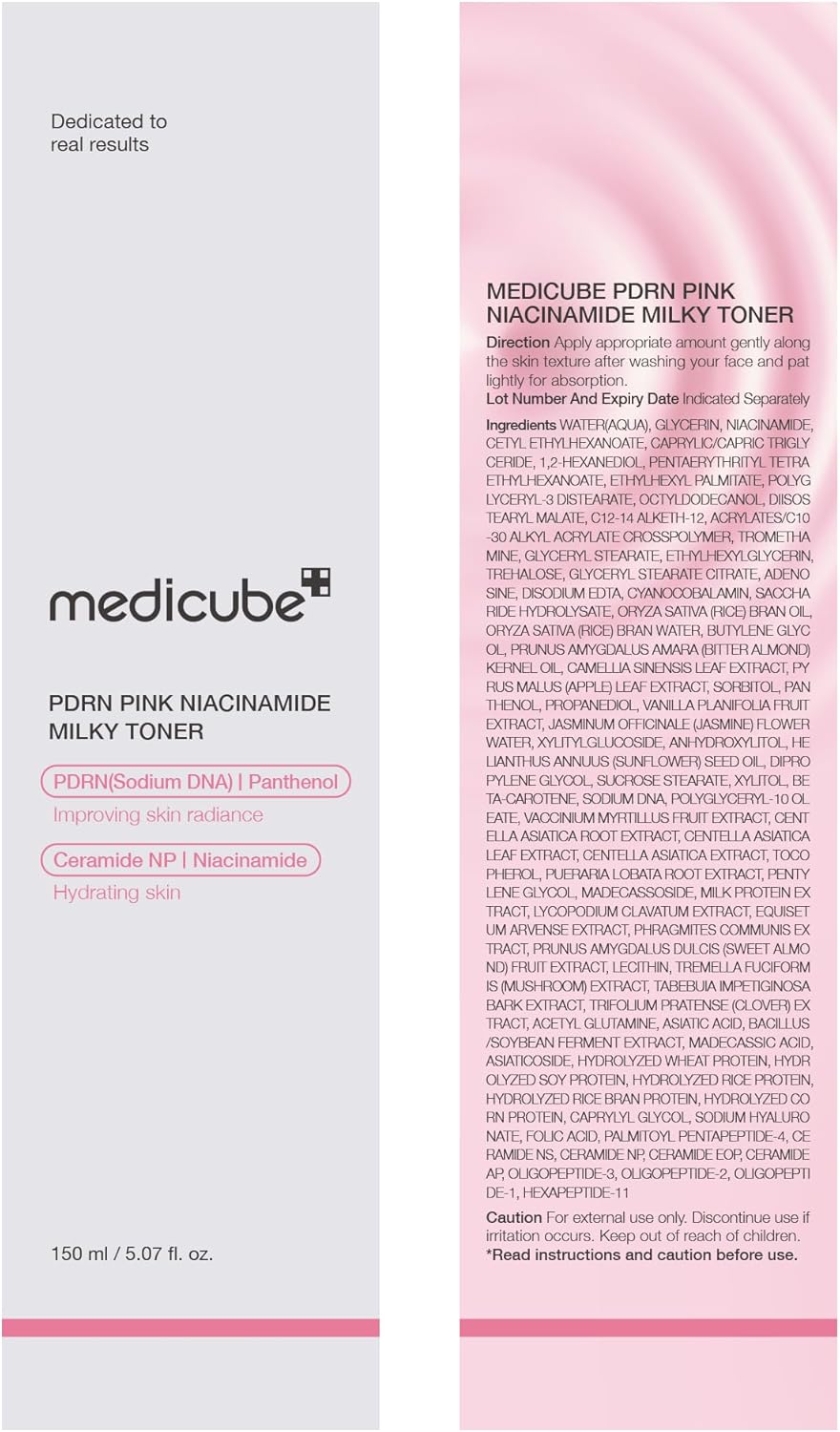 Medicube PDRN Pink Milky  Toner – Hidratación luminosa y revitalizante 150ml