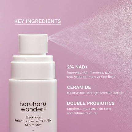 HaruHaru Wonder Black Rice Probiotics Barrier NAD+ Serum Mist 80ml