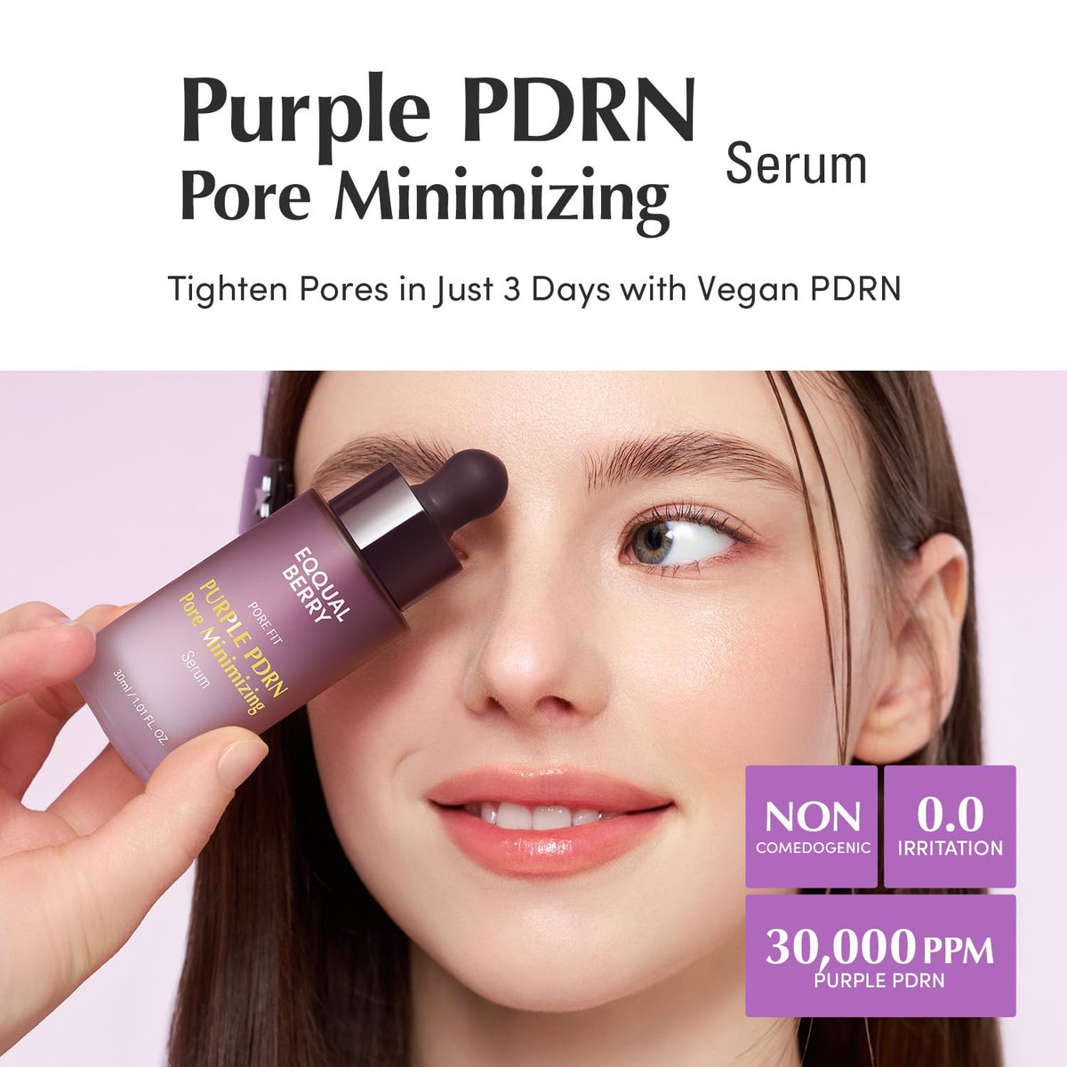 EQQUALBERRY Purple PDRN - Suero minimizador de poros 30ml