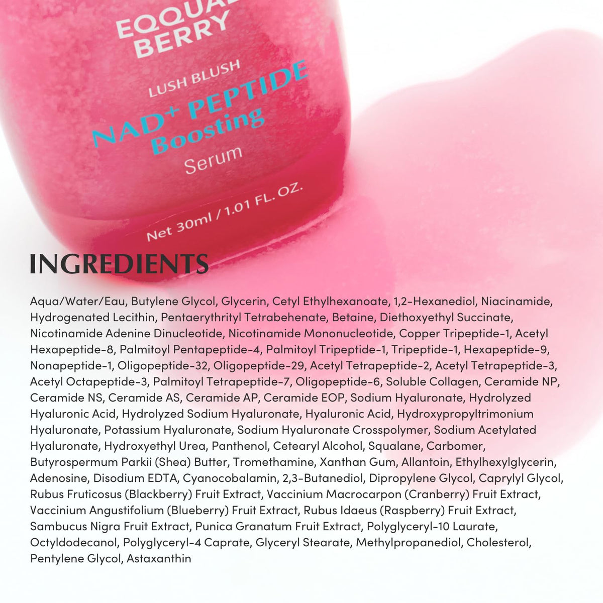 EQQUALBERRY NAD+ Peptide Boosting Serum 30ML