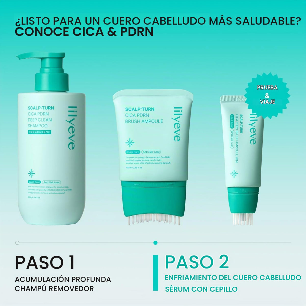 LILYEVE SCALP:TURN CICA PDRN Brush Ampoule – 100 ml