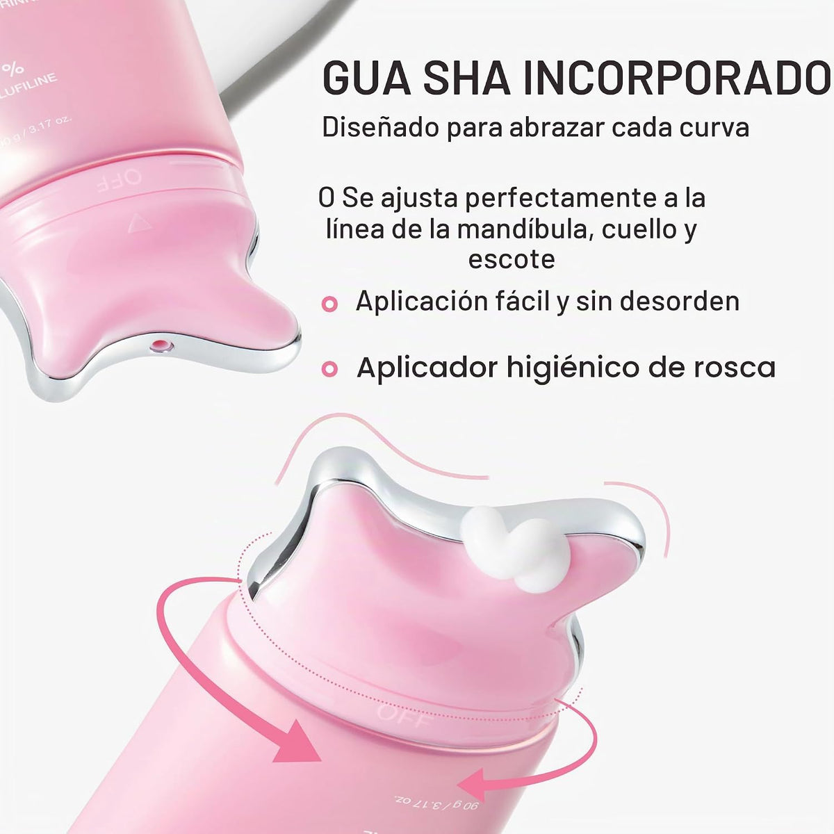 Medicube PDRN Collagen Gua Sha Neck Wrinkle Cream – Crema Reafirmante para Cuello con Gua Sha Integrado 90 g