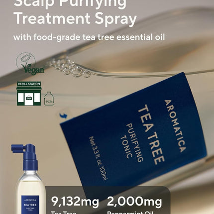 Aromatica Tea Tree Purifying Tonic – Tónico Purificante para Cuero Cabelludo 100 ml