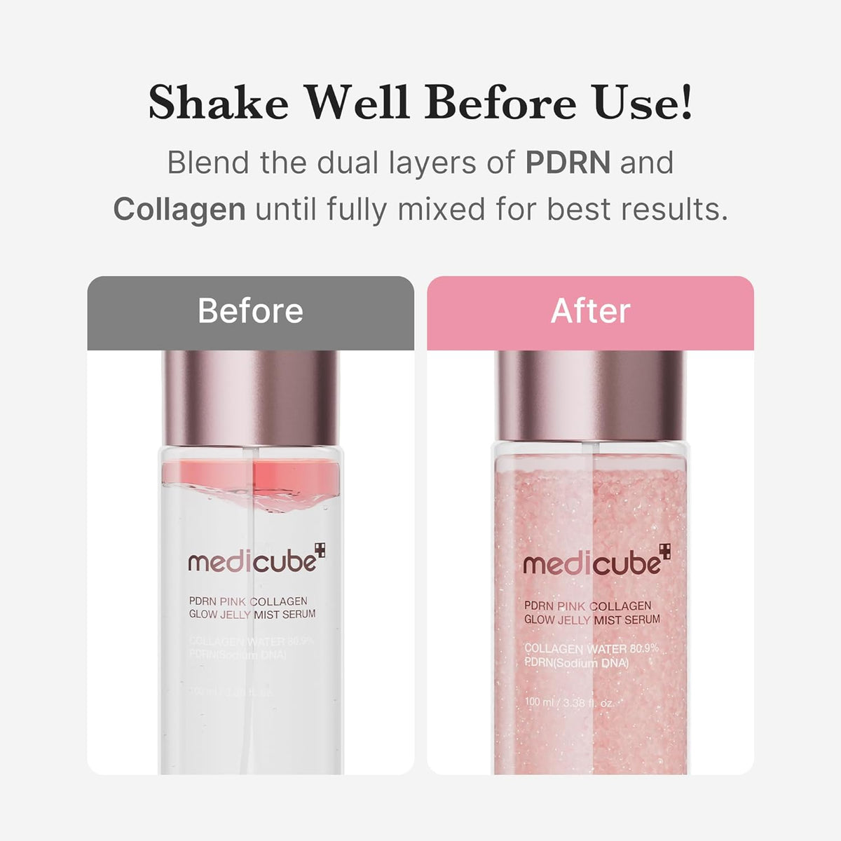 medicube Pink PDRN - Suero de colágeno Glow Jelly Mist 100ml
