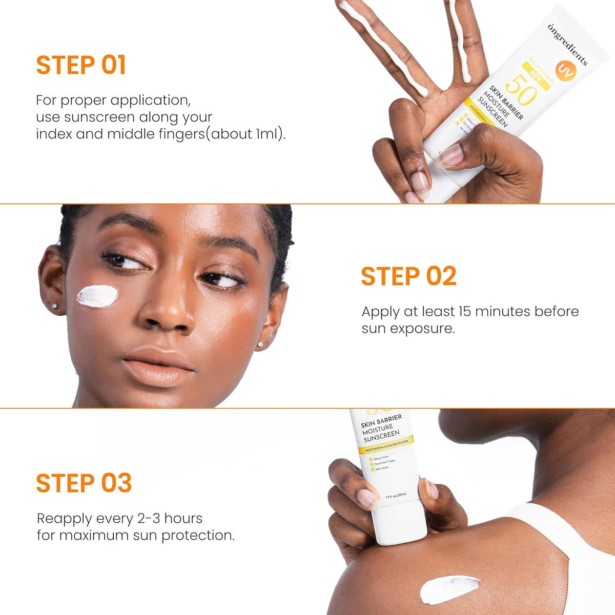 Ongredients Skin Barrier Moisture Sun Cream SPF50+ PA++++ 50ml