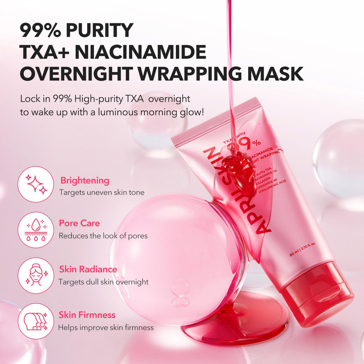APRILSKIN - TXA Niacinamide 99 Mascarilla envolvente nocturna 80ml