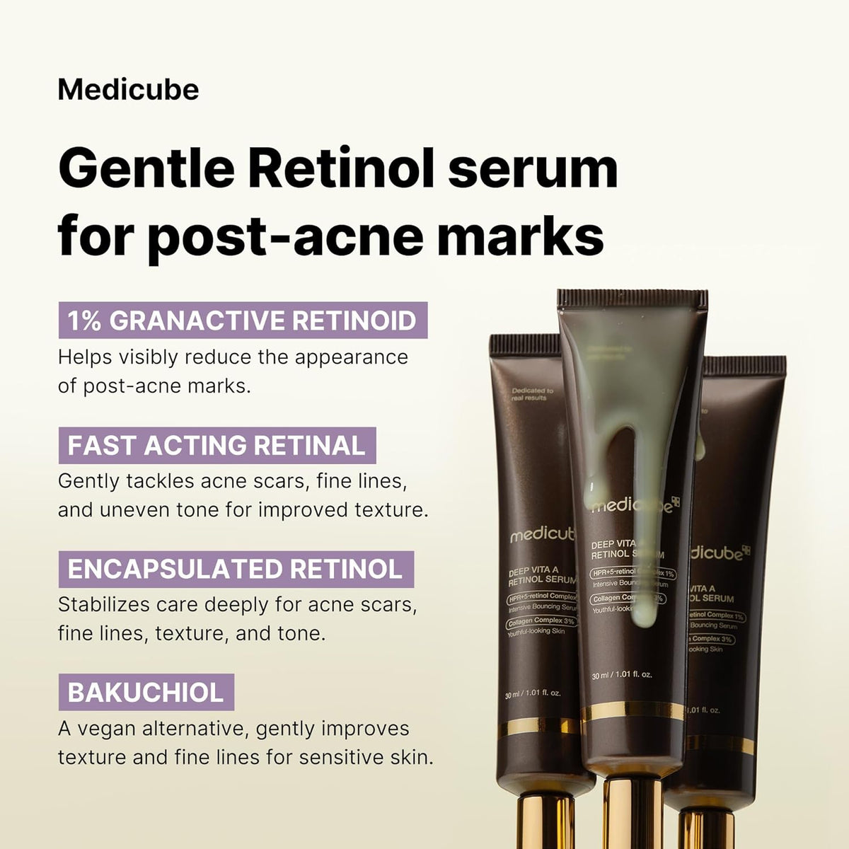 Medicube Deep Reviving Bakuchiol Retinol Serum Antiedad Avanzado 30 ml