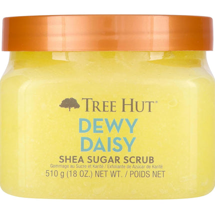 Tree Hut Dewy Daisy - Exfoliante de azúcar de karité, exfoliante corporal hidratante e hidratante con manteca de karité