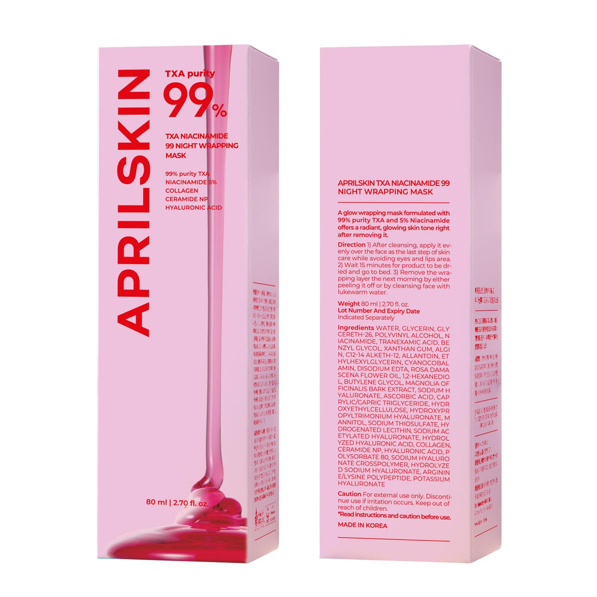 APRILSKIN - TXA Niacinamide 99 Mascarilla envolvente nocturna 80ml