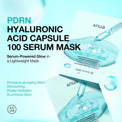 Anua Mascarilla PDRN Hyaluronic Acid Capsule 100 Serum Mask
