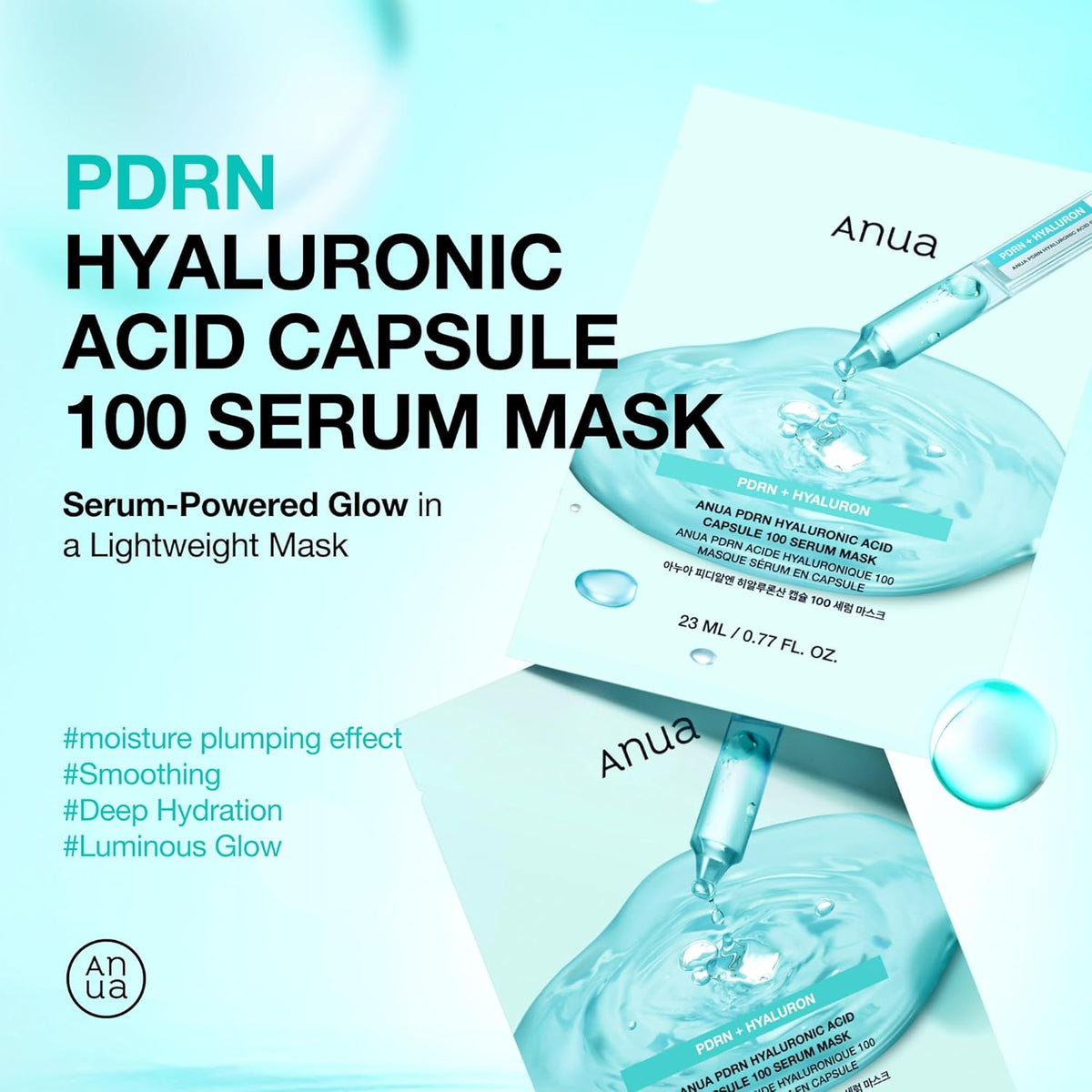 Anua Mascarilla PDRN Hyaluronic Acid Capsule 100 Serum Mask
