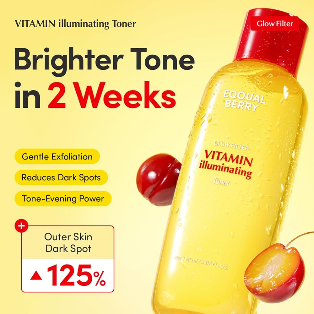 Eqqualberry Vitamin Illuminating Toner – Tónico con Vitamina C y Niacinamida 150ml