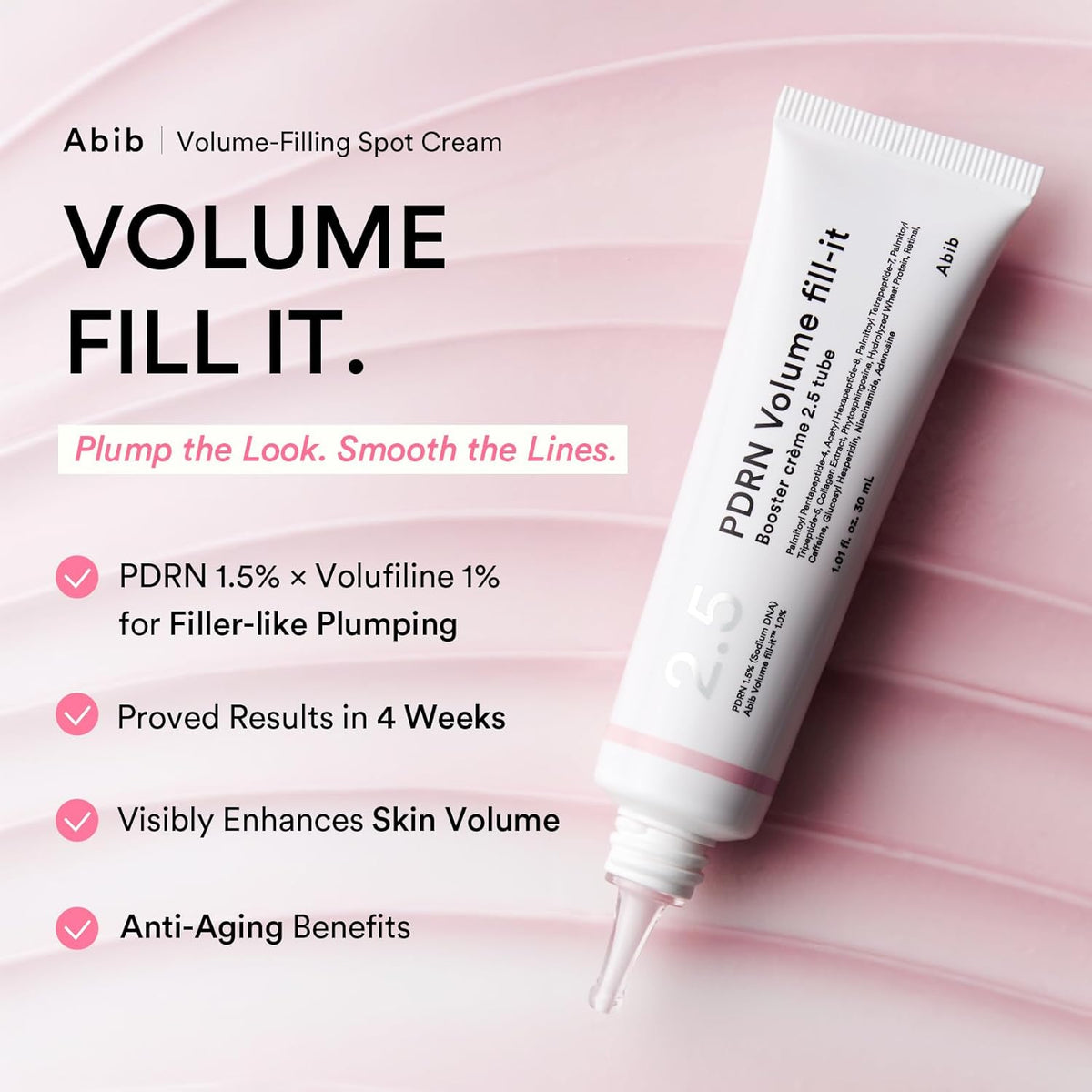 Abib PDRN Volume Fill-It Booster Cream – Crema Reafirmante y Voluminizadora 30ml