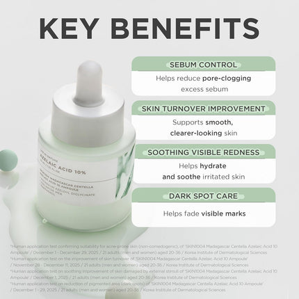 SKIN1004 Madagascar Centella Ampoule – Ácido Azelaico 10% 30 ml