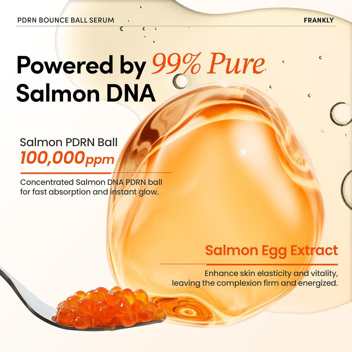 FRANKLY Salmon PDRN Bounce Ball Serum – Sérum Reafirmante PDRN de Salmón 30 ml