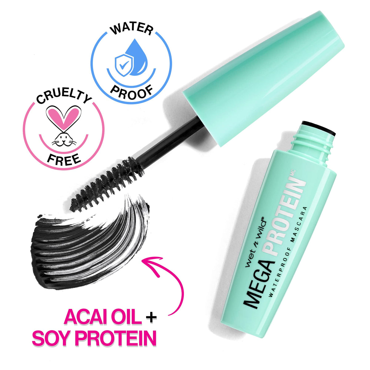 wet n wild Mega Protein Waterproof Mascara – Very Black