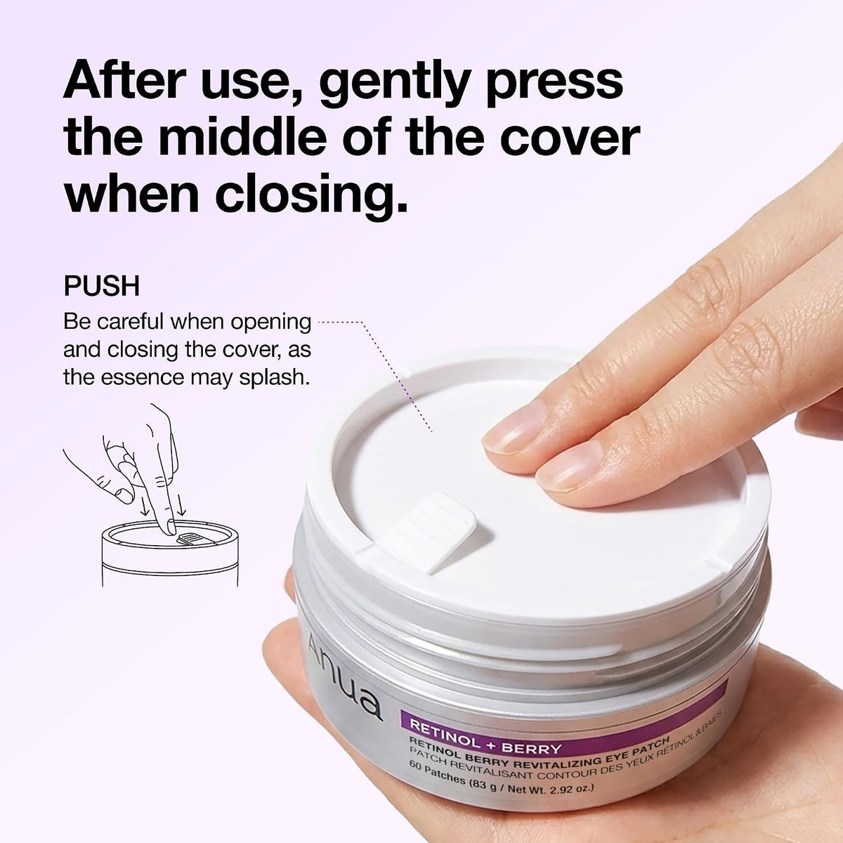 ANUA Retinol Berry Eye Patches – 60 unidades