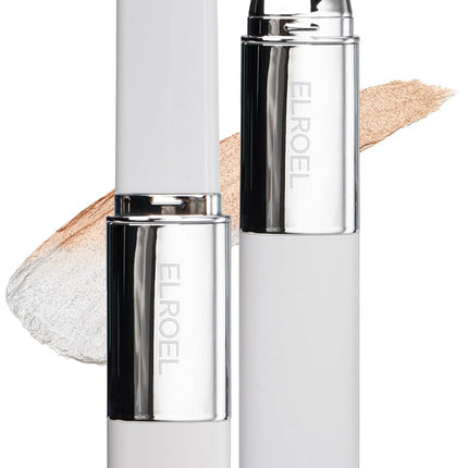 ELROEL BLANC Cover Cream Stick V - Base de maquillaje coreana que cambia de color con brocha desmontable, cobertura de media a completa