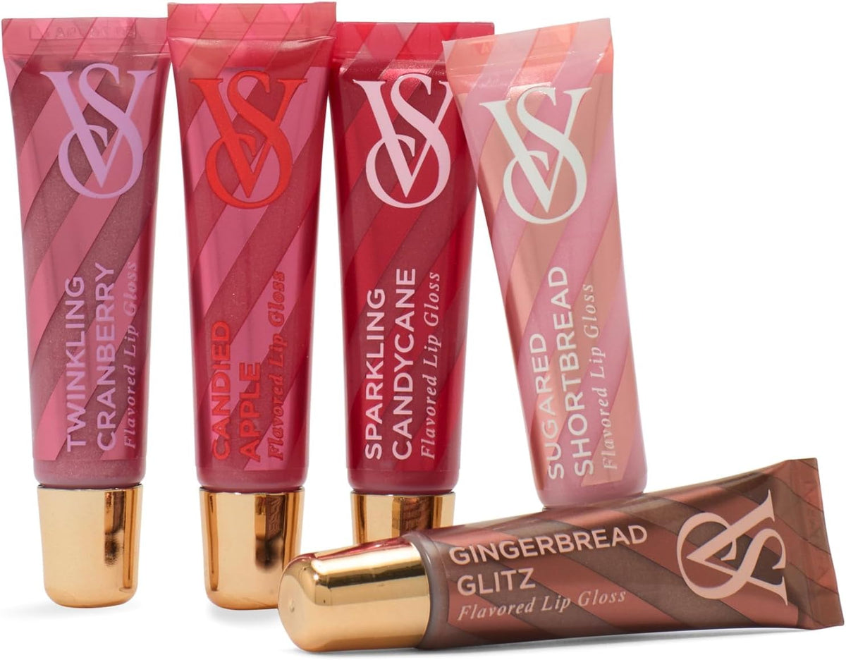 Victoria's Secret Lip Gloss Gift Set, Flavored Lip Gloss Set for Women, 5 Lip Glosses
