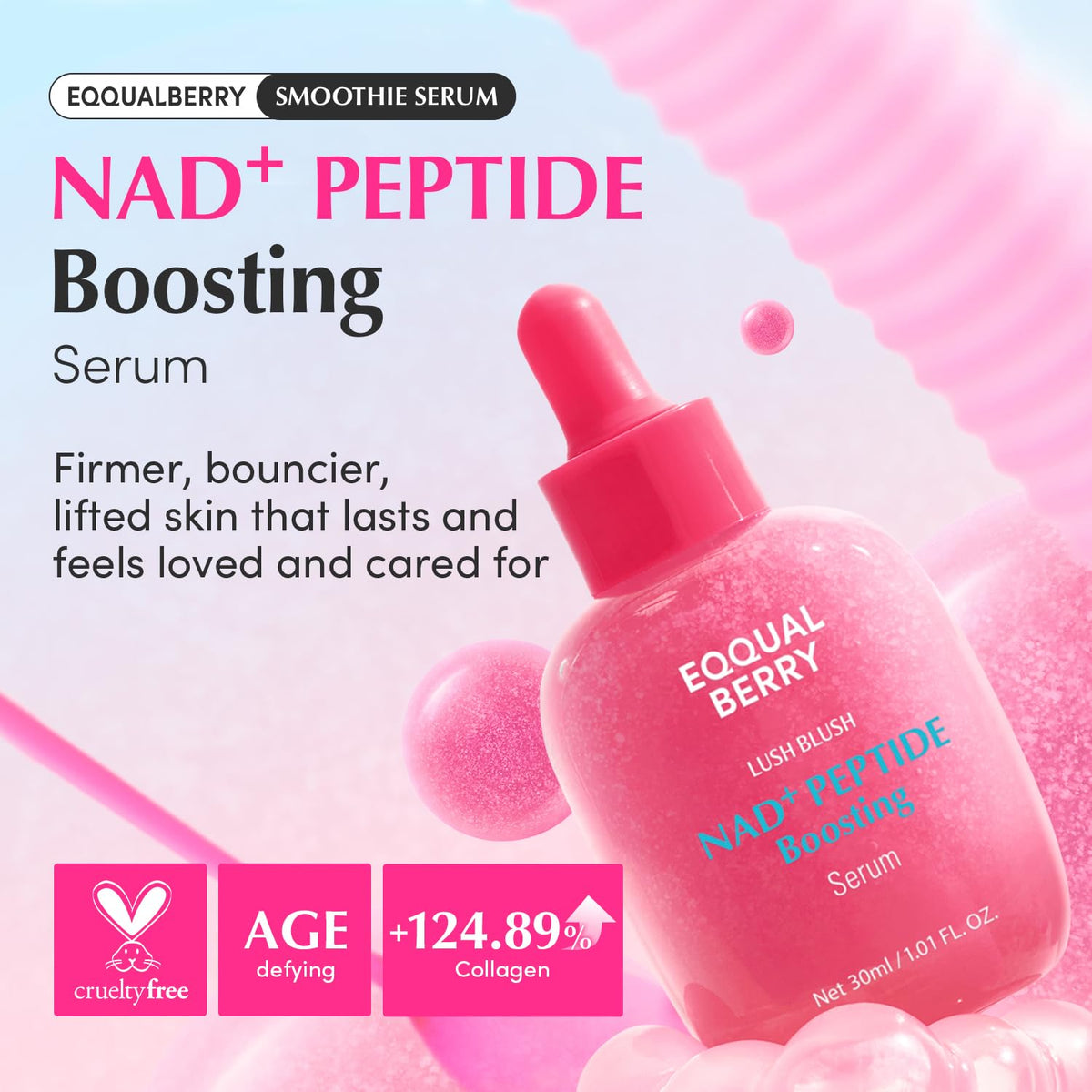 EQQUALBERRY NAD+ Peptide Boosting Serum 30ML