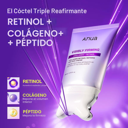 Anua Retinol Collagen Refining Gua Sha Cream – Crema Reafirmante para Cuello y Contorno Facial 80 ml