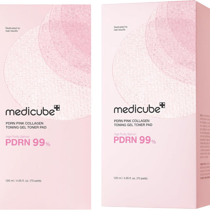 medicube Salmon DNA PDRN - Almohadilla de gelatina de colágeno rosa