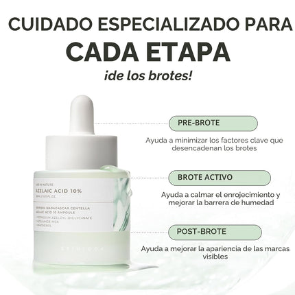 SKIN1004 Madagascar Centella Ampoule – Ácido Azelaico 10% 30 ml