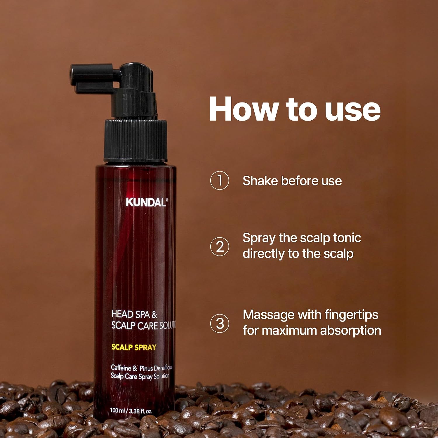 KUNDAL Head Spa & Scalp Care+ Scalp Tonic – Tónico Capilar con Cafeína 100 ml