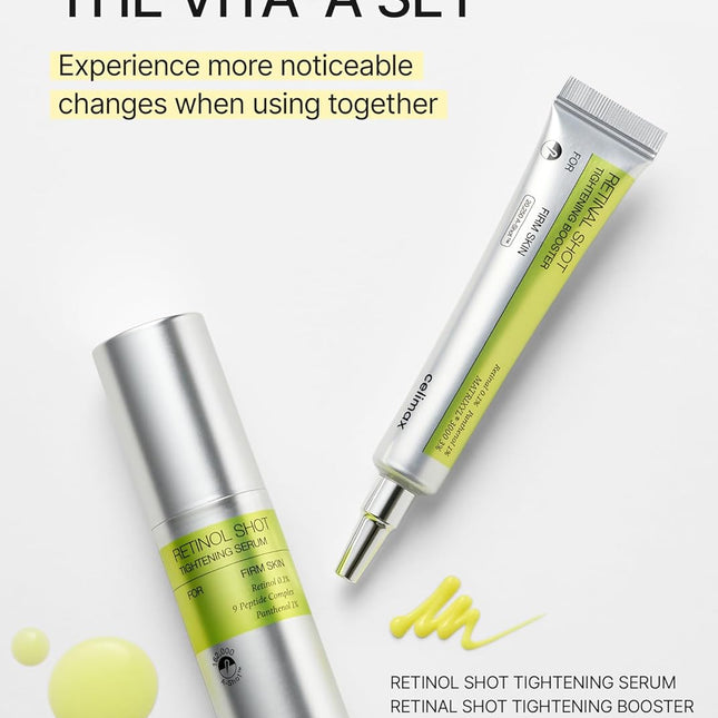 celimax The Vita A Retinol Shot Suero tensor con retinol puro de vitamina A, péptido, minimizador de poros, arrugas y líneas finas